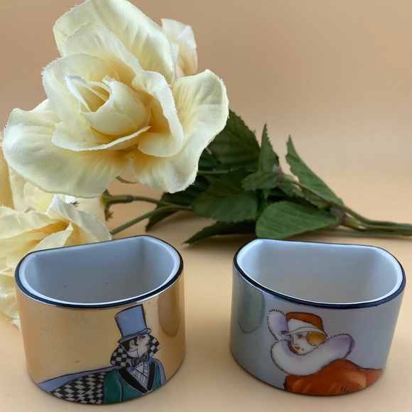 Noritake Other - Vintage NORITAKE M Art Deco Napkin Rings by Marilyn Derrin